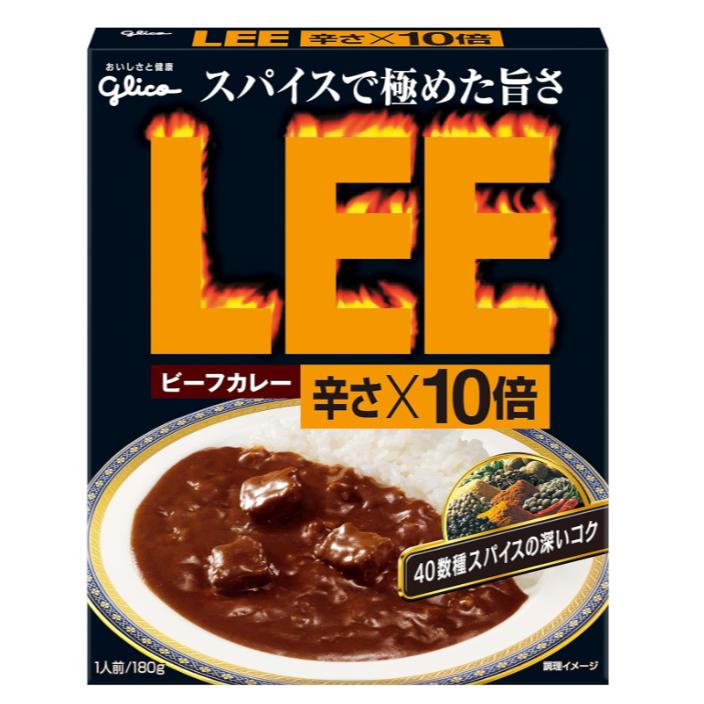 《現貨》小紅豆日貨 Glico 格力高 LEE 牛肉咖哩 辣度 10倍 20倍 30倍 12倍絞肉咖哩 調理包-細節圖2