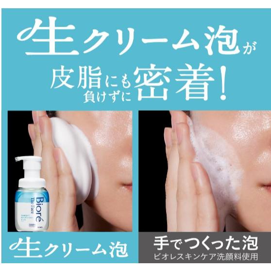 《現貨》小紅豆日貨 花王 Kao Biore 奶油泡沫洗面乳 潤澤型 200ml  皮脂 乾燥 混和肌-細節圖4