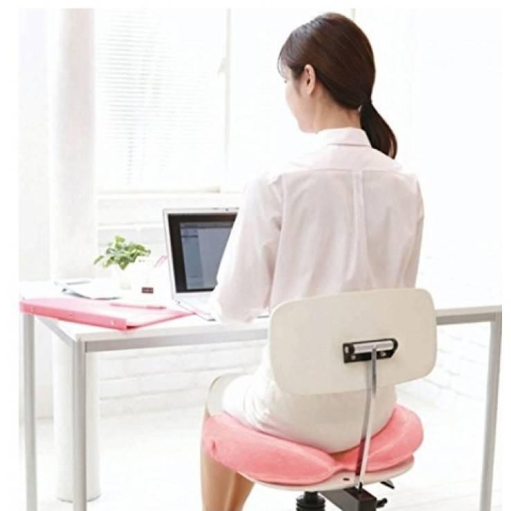 小紅豆日貨 COGIT 貝果翹屁美臀坐墊 可折疊骨盆坐墊 椅墊 靠墊 枕頭 腰枕 靠背枕 靠頸枕 墊腳枕 粉 紫-細節圖3