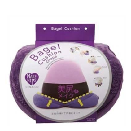 小紅豆日貨 COGIT 貝果翹屁美臀坐墊 可折疊骨盆坐墊 椅墊 靠墊 枕頭 腰枕 靠背枕 靠頸枕 墊腳枕 粉 紫-細節圖7