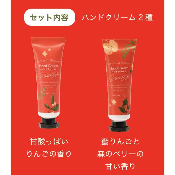 《現貨》小紅豆日貨 NOL 季節限定 仲冬蘋果 護手霜 2入組 聖誕禮物 交換禮物-細節圖2