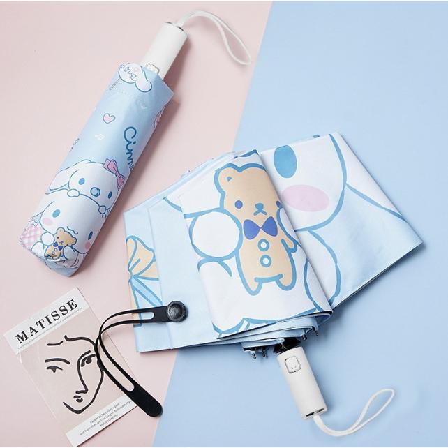 《現貨》大耳狗 玉桂狗 全自動雨傘 三折 晴雨兩用折疊 遮雨 遮陽 防曬 防紫外線 UPF50+-細節圖2