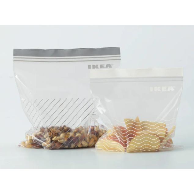 《小紅豆現貨》IKEA ISTAD 保鮮袋 灰色 白色 不含BPA 環保材質-細節圖3