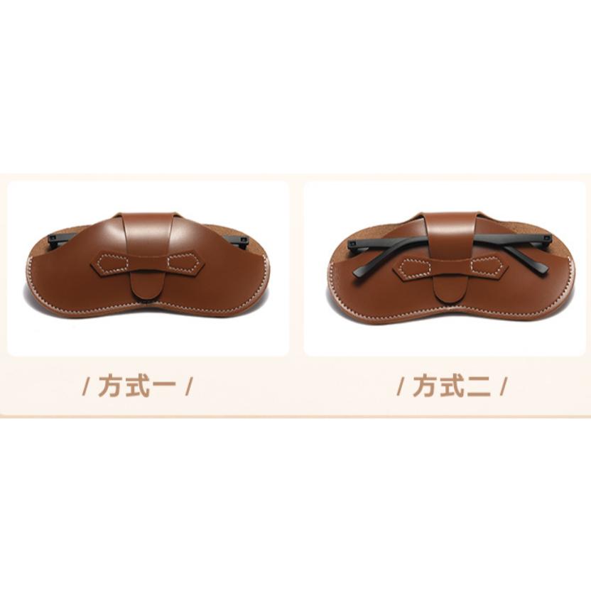 《現貨》皮革 便攜輕便 眼鏡套 墨鏡夾 眼鏡盒 眼鏡袋-細節圖2