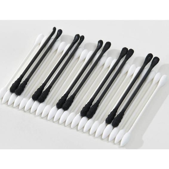 《現貨》黑白雙頭紙軸耳匙型棉花棒 4合1 螺旋 掏耳朵 尖頭 圓頭 化妝棉棒 300支-細節圖3