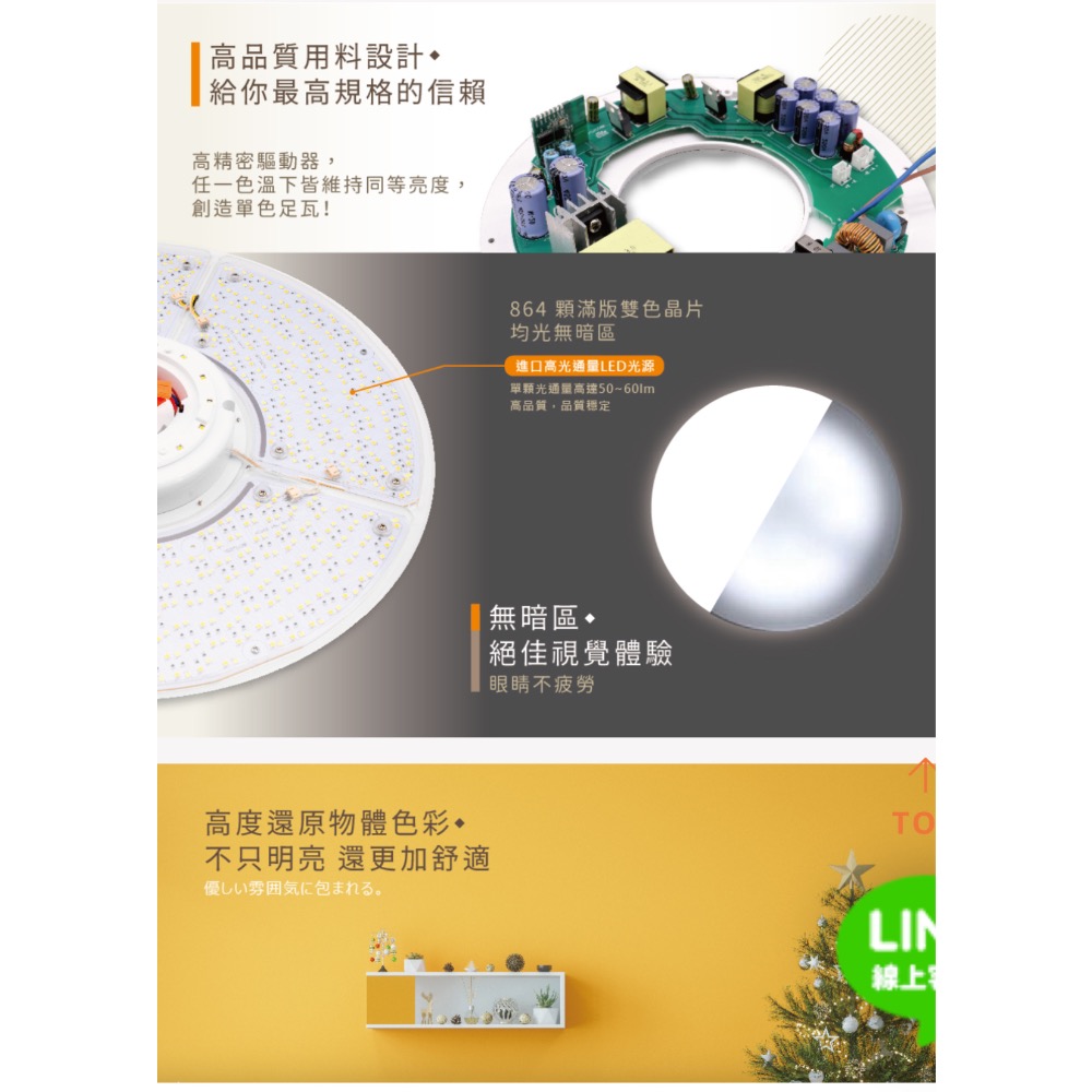 舞光LED星鑽吸頂燈50w-細節圖5