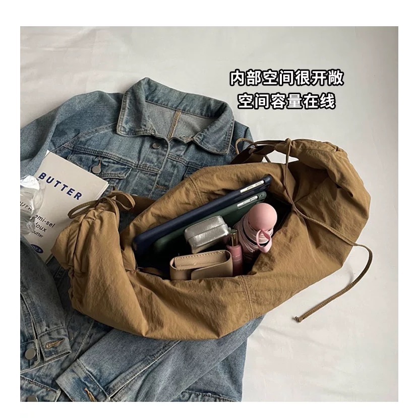 牛角造型尼龍斜背單肩包-細節圖2