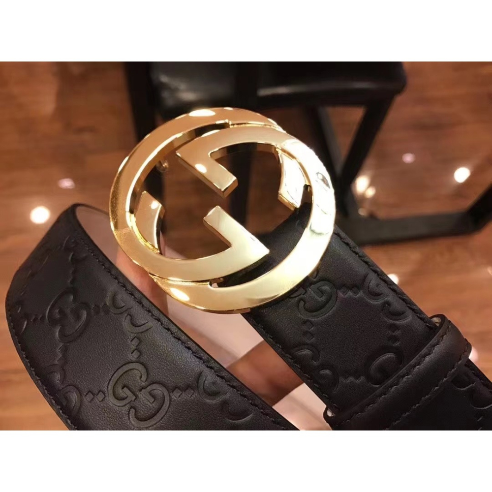 【GUCCI 古馳】 GUCCI 皮帶 G奇新款頂級頭層牛皮，純銅皮帶扣-細節圖2