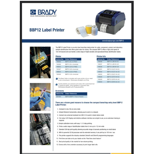 BRADY BBP12⭐️300DPI高精度商務型網絡條碼標籤機 熱轉印原裝9新享保固⭐TTP-343C-細節圖5