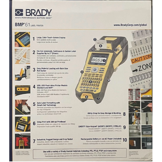 Brady BMP61⭐️原裝未拆封手持式及電腦介面專用標籤機⭐️全新品享保固-細節圖4