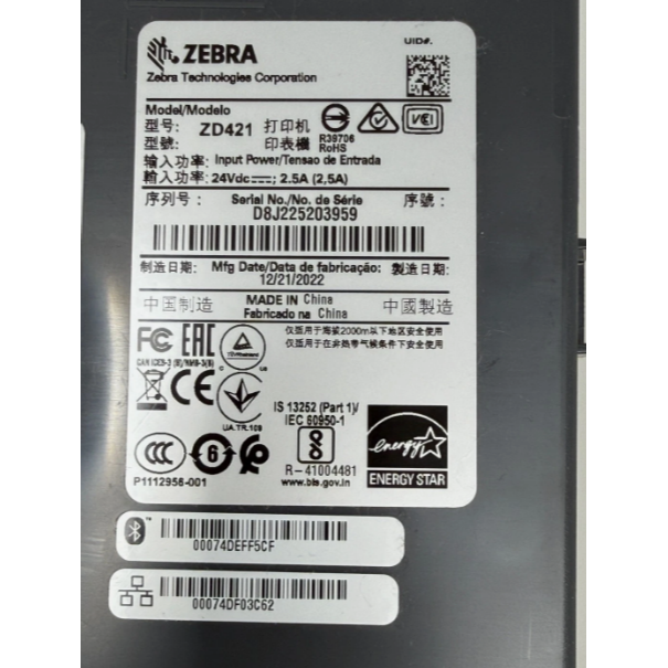 Zebra ZD421⭐️斑馬300dpi無線網絡智慧標籤機 原裝9新享保固⭐️iOS藍牙WIFI-細節圖6