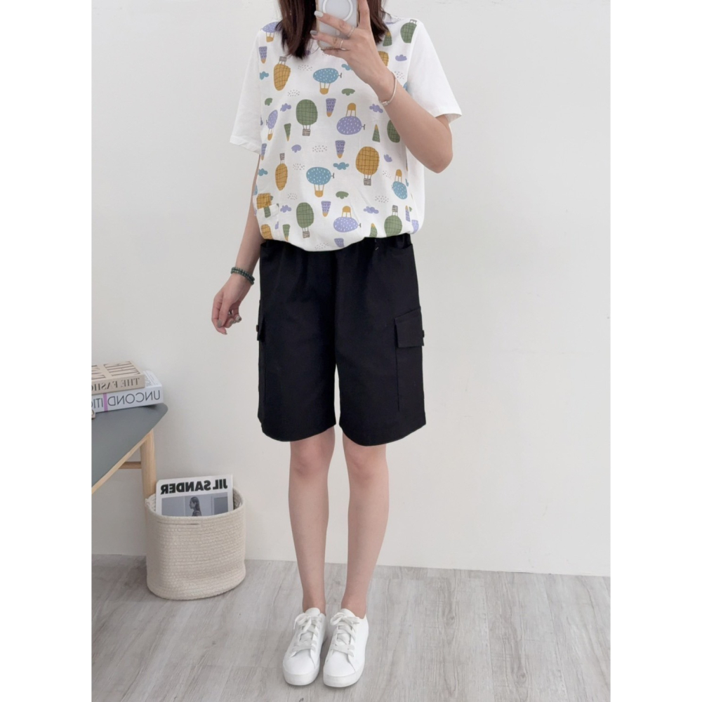 涼感麻紗工裝五分褲🤎五分褲 短褲 麻紗 涼感 工裝褲 工裝五分褲-細節圖8