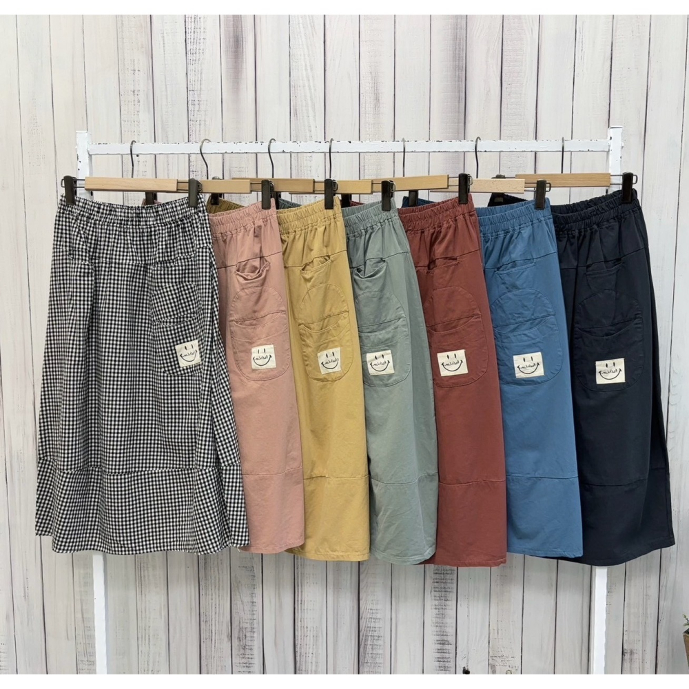 微笑日系花苞裙🤎花苞裙 長裙 裙裝 腰鬆緊 微笑 日系-細節圖2