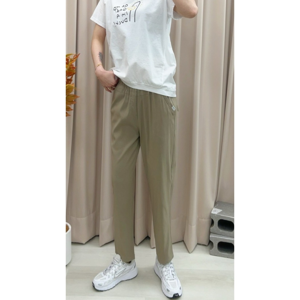 -5度Ｃ小白標冰冰褲🤎休閒褲 長褲 男友褲 腰鬆緊 －５度 冰冰褲 小白標-細節圖2