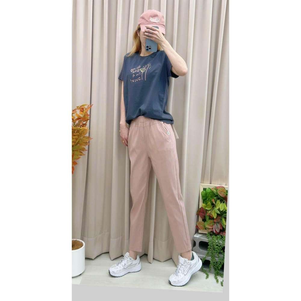 -5度Ｃ小白標冰冰褲🤎休閒褲 長褲 男友褲 腰鬆緊 －５度 冰冰褲 小白標-細節圖4