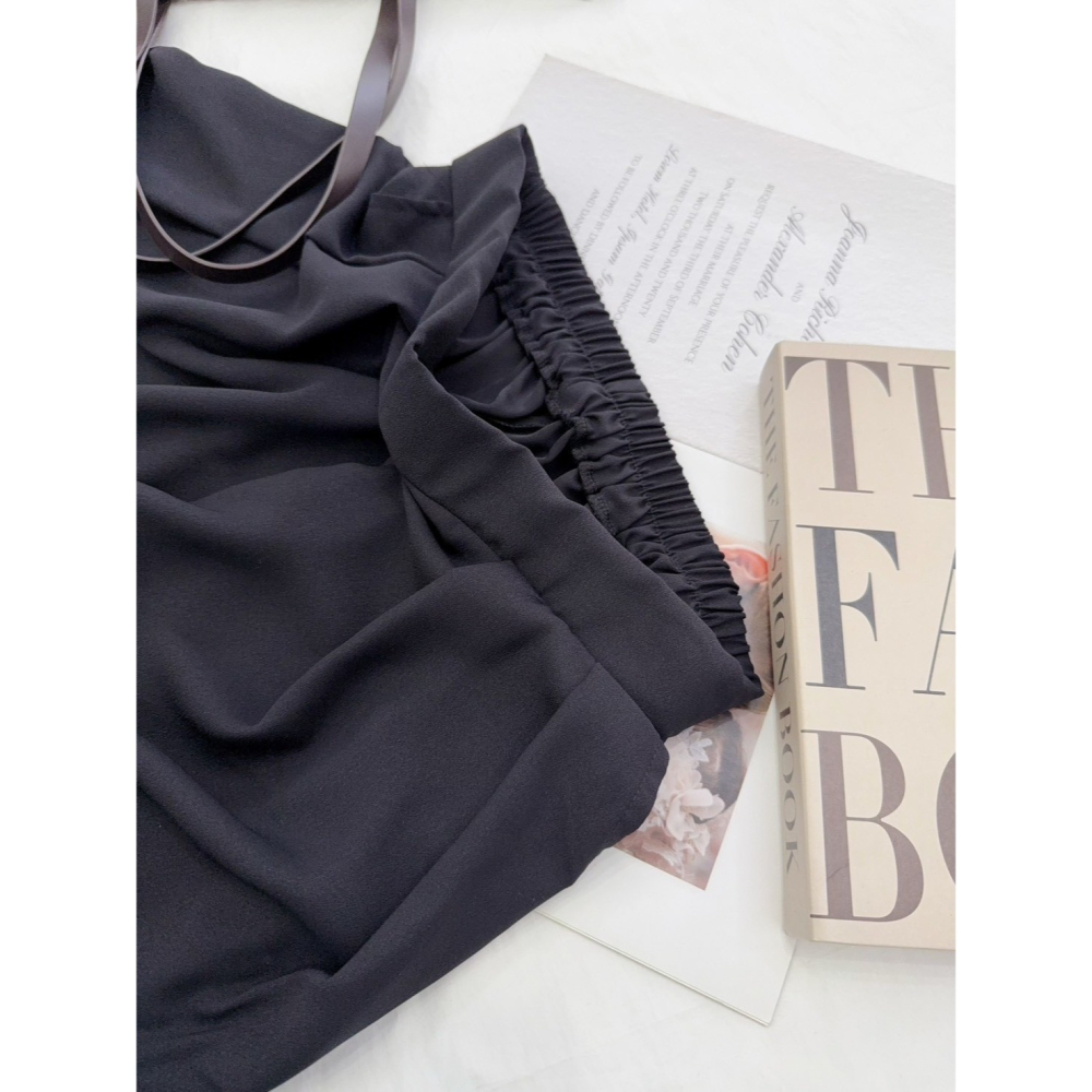 飄逸雪紡紗寬褲裙🤎褲裙 長褲 雪紡紗 寬褲 腰鬆緊 雪紡紗褲裙 雪紡紗寬褲-細節圖8