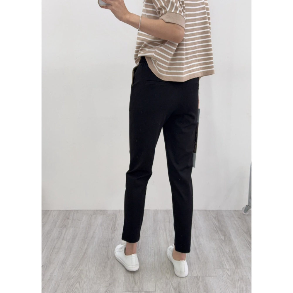 顯瘦斜口袋西裝褲🤎西裝褲 長褲 ＯＬ 上班族 斜口袋 腰鬆緊 AB褲-細節圖11