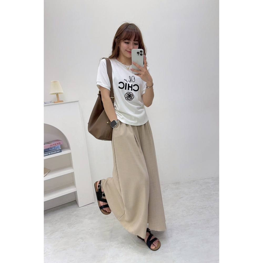 小香風山茶花T🤎棉Ｔ Ｔ恤 上衣 短袖 圓領 山茶花 小香風 山茶花T-細節圖7