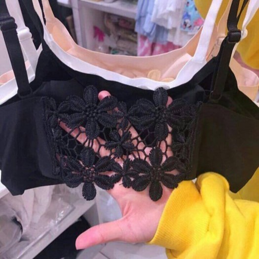 【現貨】冰絲涼感蕾絲美背內搭半身內衣小可愛※附襯墊/白/膚/黑色 ::: i-MelOn ::: 100%韓國空運 正韓-細節圖5