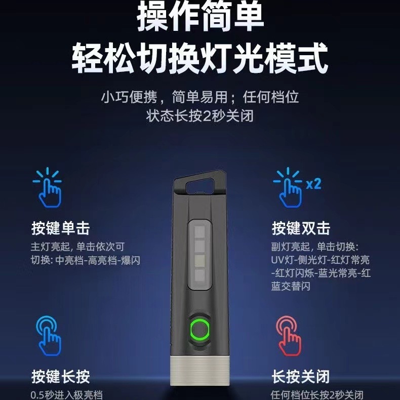 飛利浦(PHILIPS)強光手電筒LED警示燈便攜式迷你戶外緊急燈-細節圖8