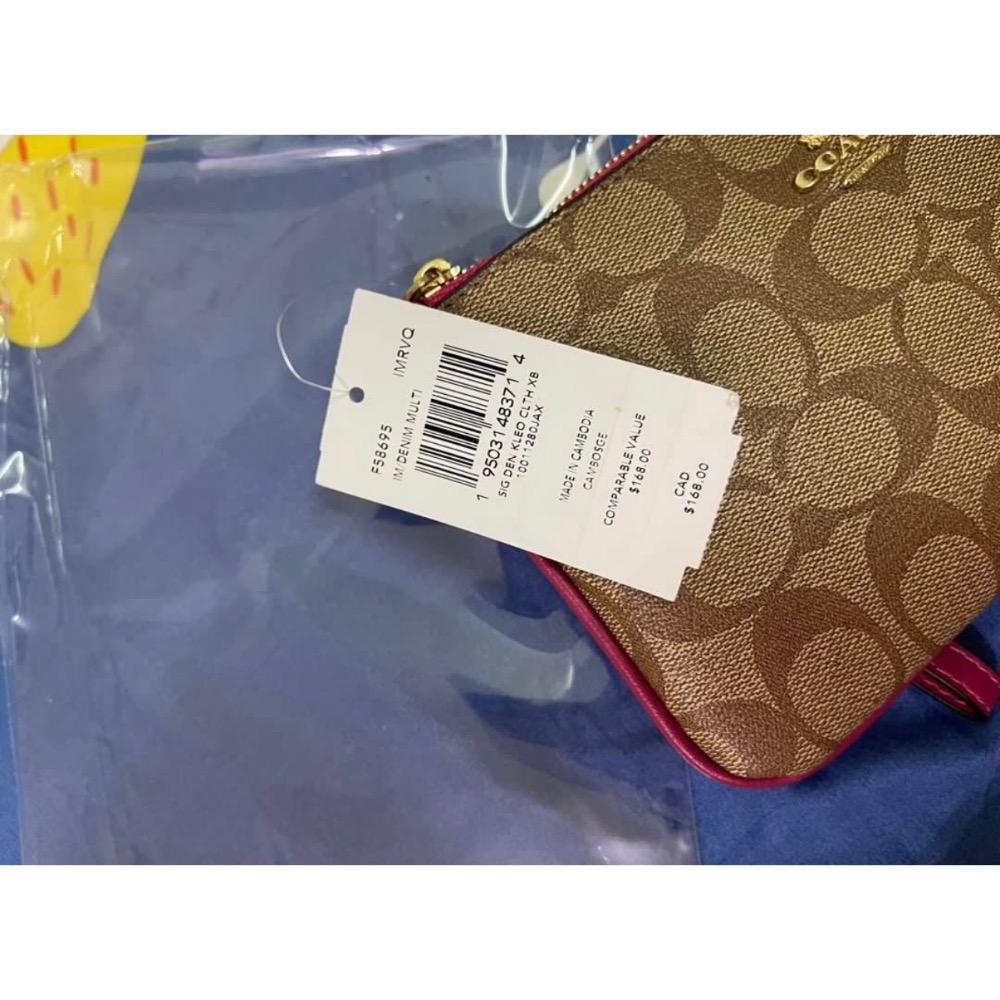 COACH拉鍊手拿包 單拉鍊 專櫃包款 零錢包 F58695-細節圖3