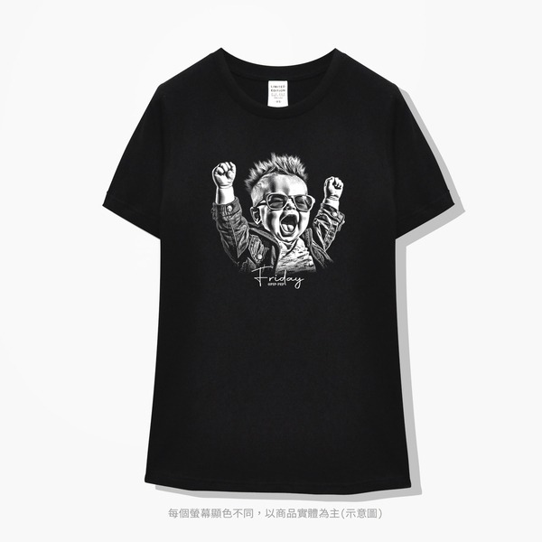 台灣TAIWAN自創品牌潮流T恤-PIPPEP-人生好累系列-星期五-細節圖2