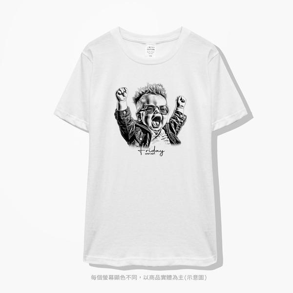 台灣TAIWAN自創品牌潮流T恤-PIPPEP-人生好累系列-星期五-細節圖3