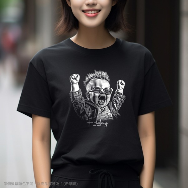 台灣TAIWAN自創品牌潮流T恤-PIPPEP-人生好累系列-星期五-細節圖5