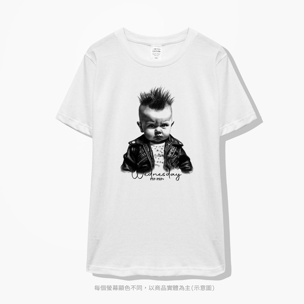 台灣TAIWAN自創品牌潮流T恤-PIPPEP-人生好累系列-星期三-細節圖2