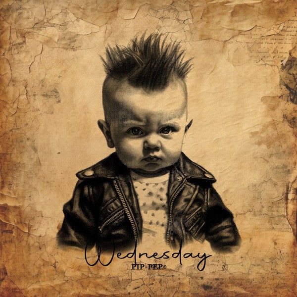 台灣TAIWAN自創品牌潮流T恤-PIPPEP-人生好累系列-星期三-細節圖5