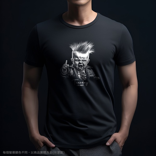 台灣TAIWAN自創品牌潮流T恤-PIPPEP-人生好累系列-星期二-細節圖4