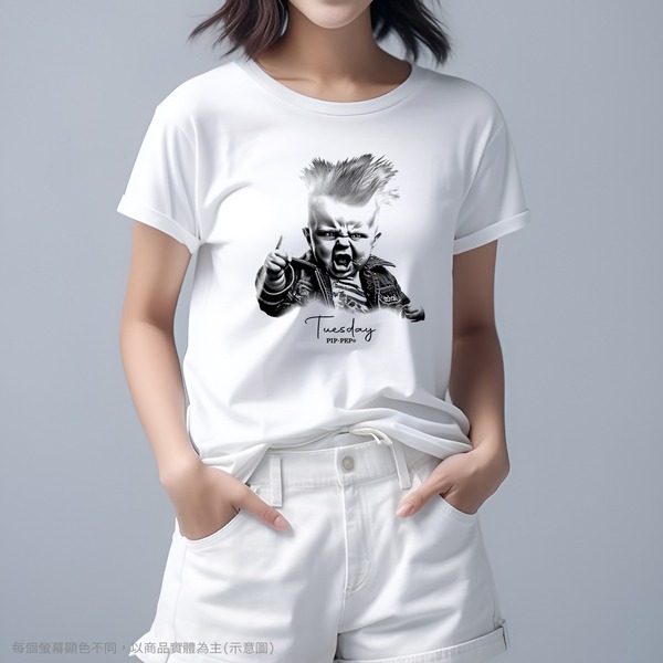 台灣TAIWAN自創品牌潮流T恤-PIPPEP-人生好累系列-星期二-細節圖5