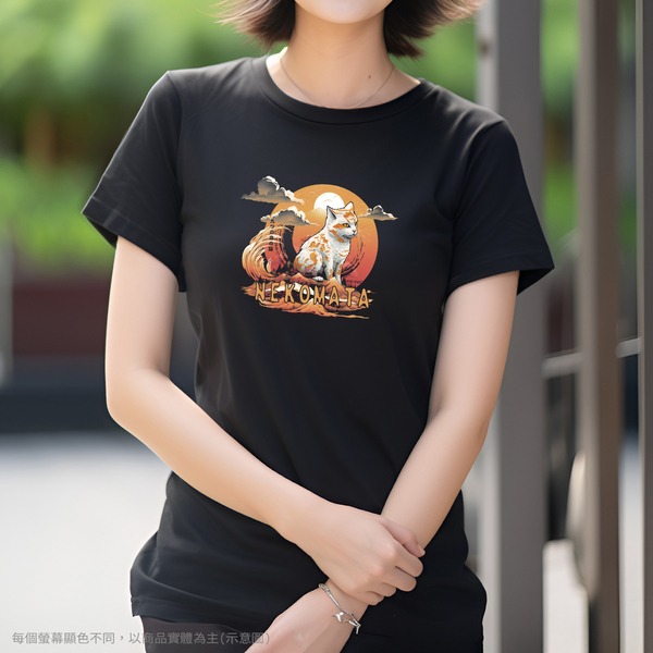 台灣TAIWAN自創品牌潮流T恤-圓領短袖T(轉印)-pip-pep-九命怪貓-細節圖3