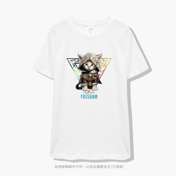 台灣TAIWAN自創品牌潮流T恤-圓領短袖T(轉印)-pip-pep-刺客小貓-細節圖8