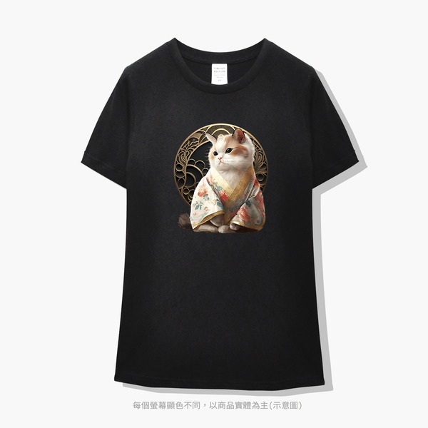 台灣TAIWAN自創品牌潮流T恤-圓領短袖T(轉印)-pip-pep-和服貓-細節圖7