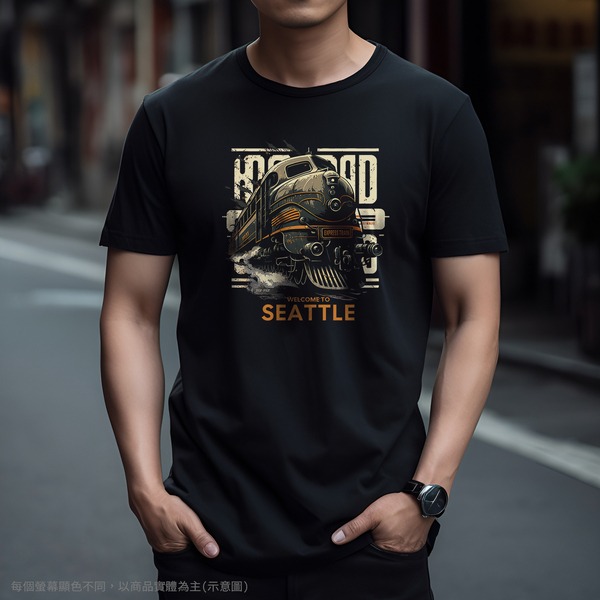 台灣TAIWAN自創品牌潮流T恤-圓領短袖T(轉印)-pip-pep-爆走火車頭-細節圖3