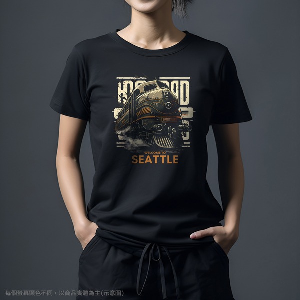 台灣TAIWAN自創品牌潮流T恤-圓領短袖T(轉印)-pip-pep-爆走火車頭-細節圖4