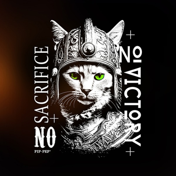 台灣TAIWAN自創品牌潮流T恤-厚磅單邊開岔-轉印技術印刷-pip-pep-沒有犧牲、沒有勝利-細節圖3