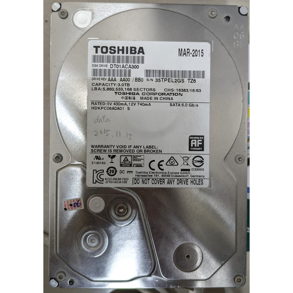 [3T 硬碟] TOSHIBA DT01ACA300/MD03ACA300V-細節圖2