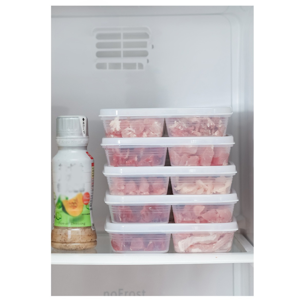 5號pp分隔4格保鮮盒 蔥薑蒜分裝盒凍肉分格盒子四格收納盒冰箱收納盒食物分裝盒煮菜備菜配菜冷凍保鮮盒儲藏盒-細節圖6