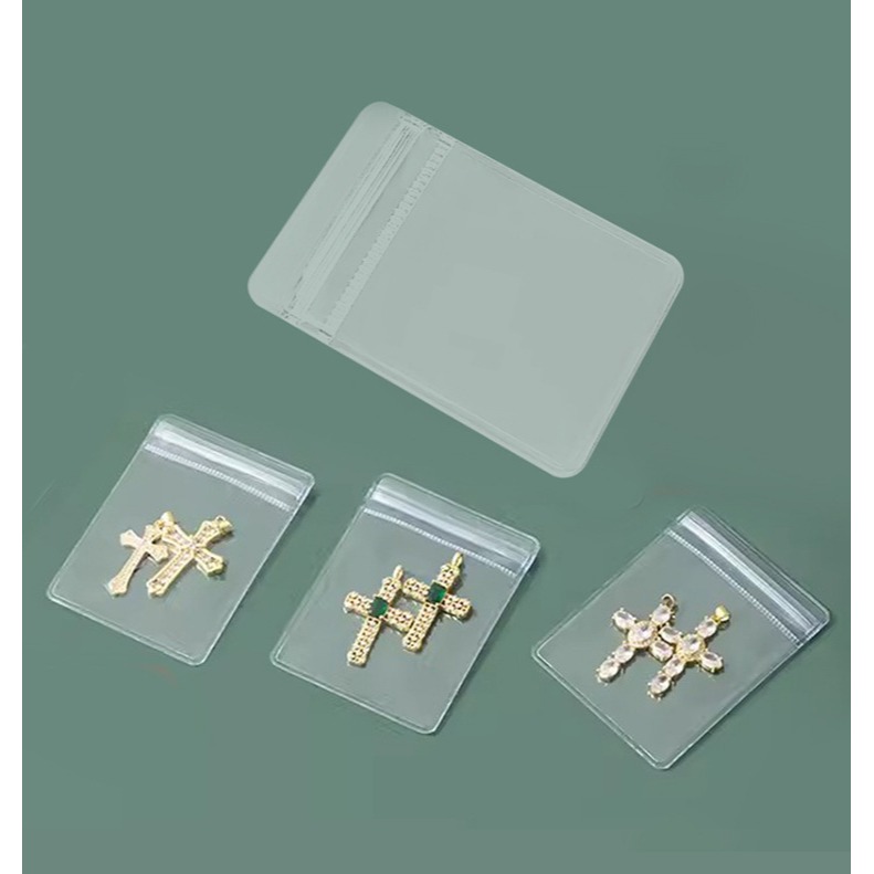 pvc自封袋6*8CM收納袋*4入8*12CM夾鏈袋*3入便攜項鍊手鏈耳環珠寶首飾透明密封袋旅行居家飾品收納-細節圖3