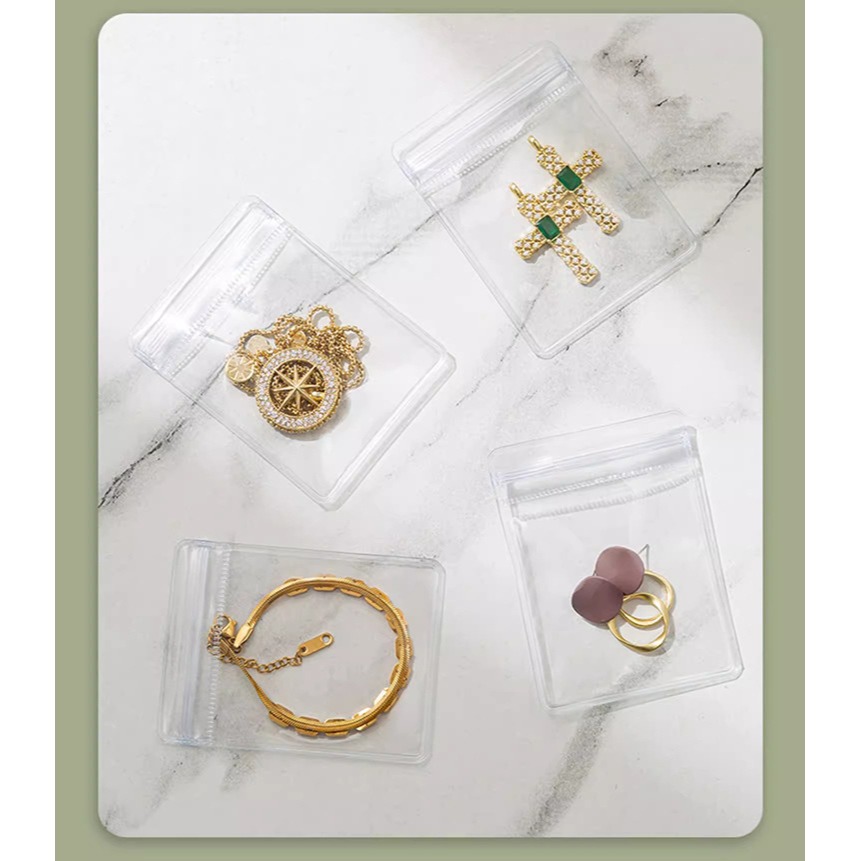 pvc自封袋6*8CM收納袋*4入8*12CM夾鏈袋*3入便攜項鍊手鏈耳環珠寶首飾透明密封袋旅行居家飾品收納-細節圖6