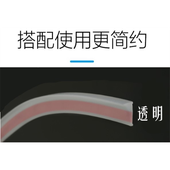 廚房檯面擋水條透明防水條20*12mm1米 浴室乾溼分離隔水條廁所防水條洗手台隔水膠條自粘實心帶背膠水槽防滴水條-細節圖7