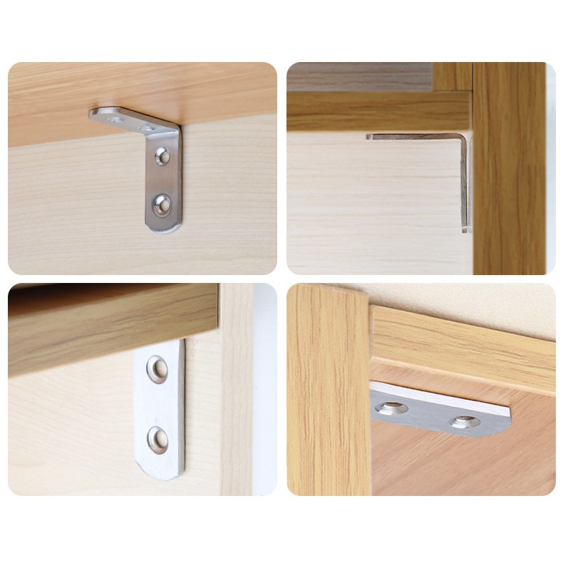 加厚不銹鋼角碼2入木板固定連接件150*150*25*4mm送螺絲 90度直角角碼三角支架L型角碼層板托-細節圖4