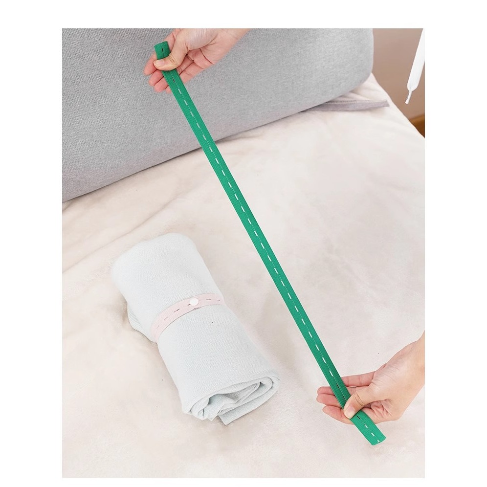綁衣帶10入開口鬆緊帶扣眼鬆緊束帶鬆緊束帶家用拉拉卷收納帶被子捆綁帶懶人折疊衣服整理衣櫃收納衣物捆紮帶-細節圖2
