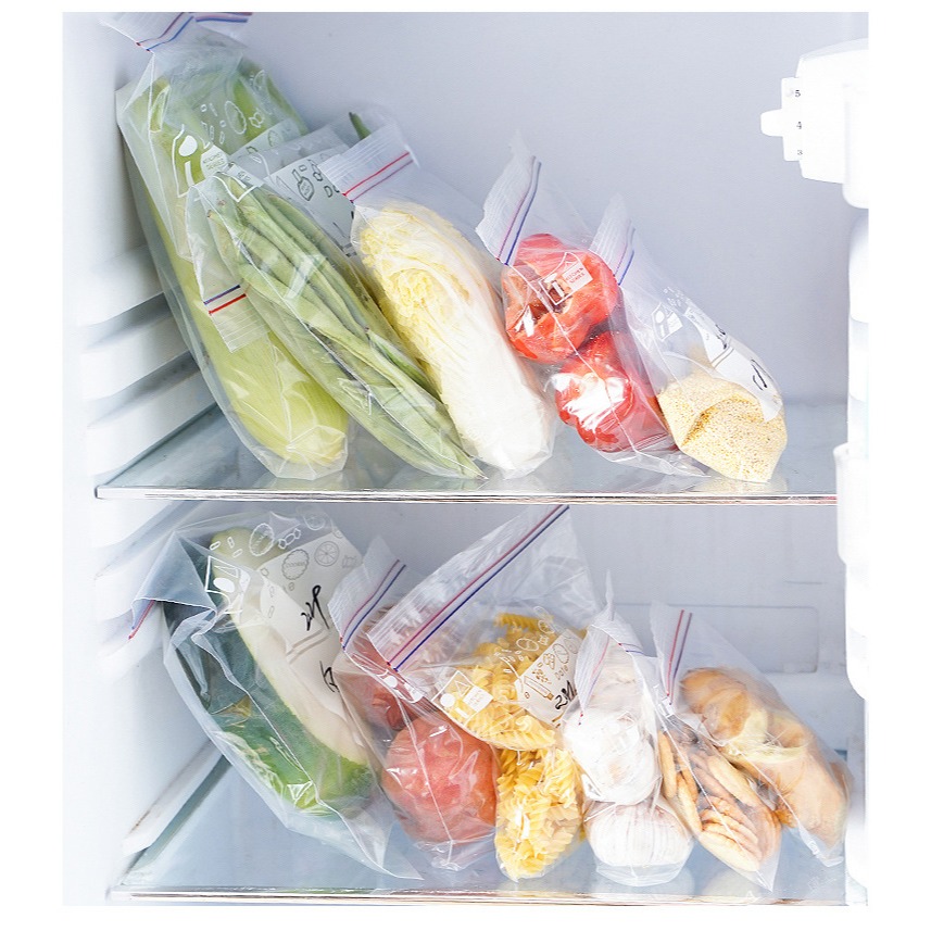 食品保鮮袋10入27*30cm家用食品分裝密封袋 大號保鮮袋餅乾零食保存袋冰箱保鮮袋自封口雙筋蔬菜冷藏保鮮袋-細節圖5