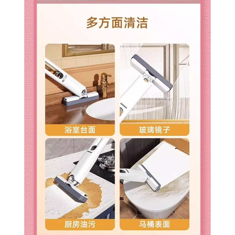 桌面小拖把擦拭免髒手拖把多功能迷你小拖把海綿吸水家用桌面手持免手洗衛生間懶人擦桌神器-細節圖8