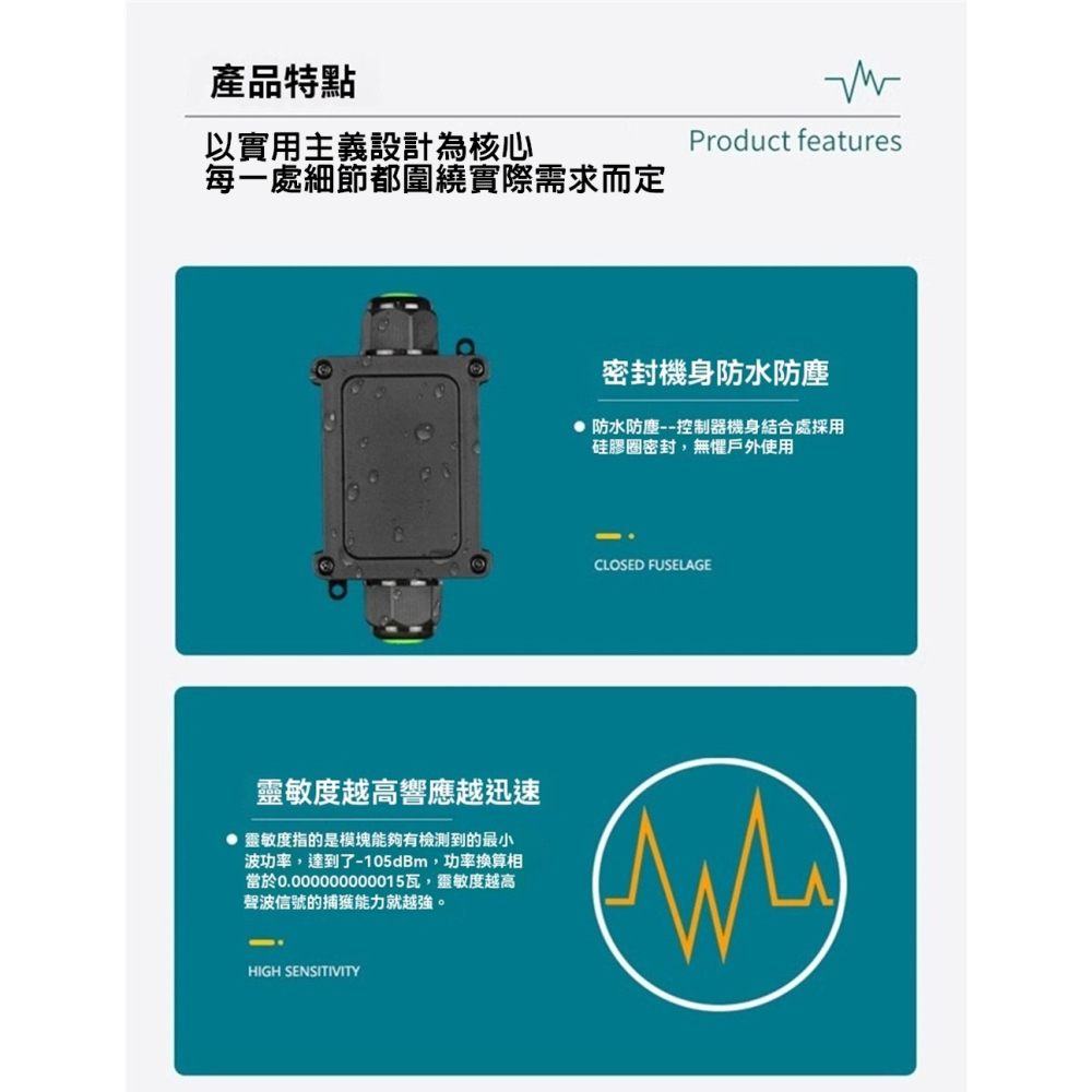 無線遙控器免安裝插座插頭3000W防水大功率無線遙控開關AC90-220V1000M水泵馬達燈排風扇30a燈具家電插座-細節圖2