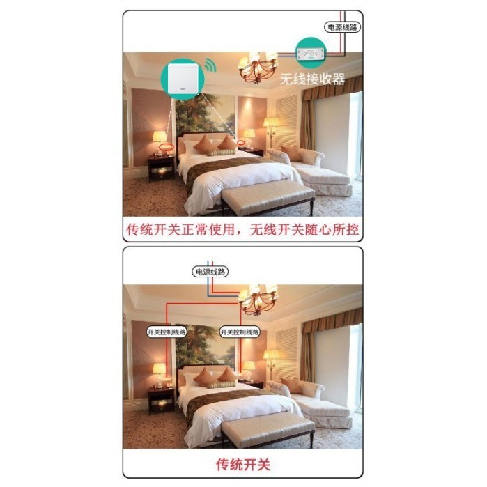 通電燈亮無線開關 加裝燈具改裝免佈線LED燈具無線遙控開關  總開總關功能 開關學習遙控器 電燈無線遙控器-細節圖3