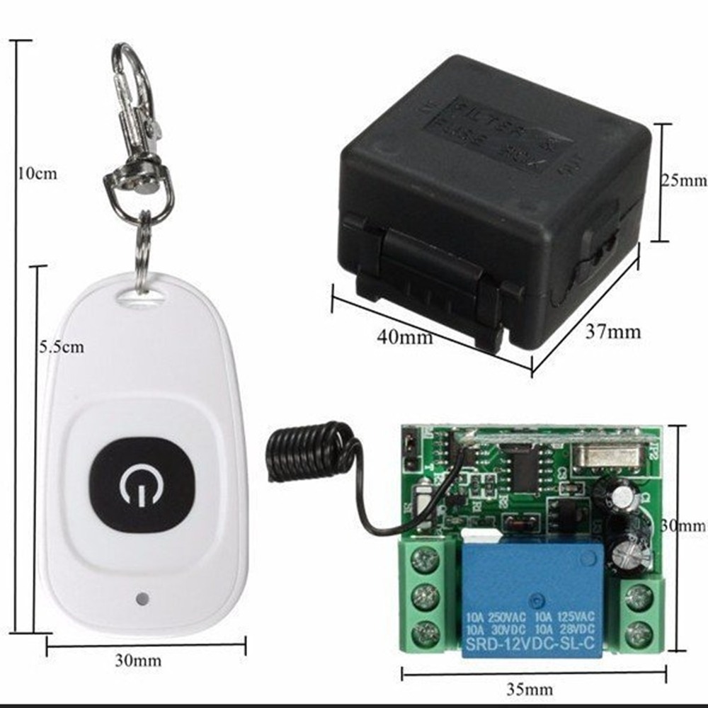 無線遙控開關5V12V24V門鎖加裝無線開關小皮箱無線遙控開關控制門禁鎖 LED燈飾電控鎖遙控電燈遙控音響自製無線遙控-規格圖9